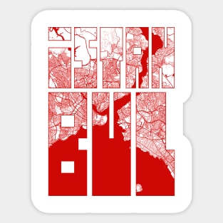 Istanbul, Turkey City Map Typography - Oriental Sticker